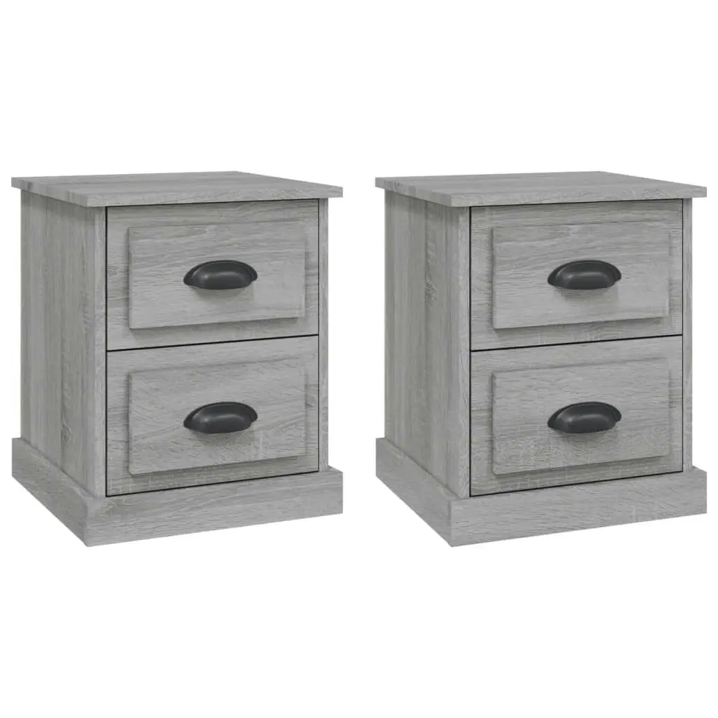 Bedside Cabinets 2 pcs Grey Sonoma 39x39x47.5 cm Engineered Wood 816157