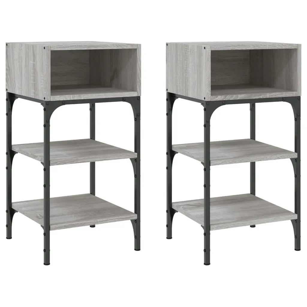 Bedside Tables 2 pcs Grey Sonoma 35x34.5x70 cm Engineered Wood 825890