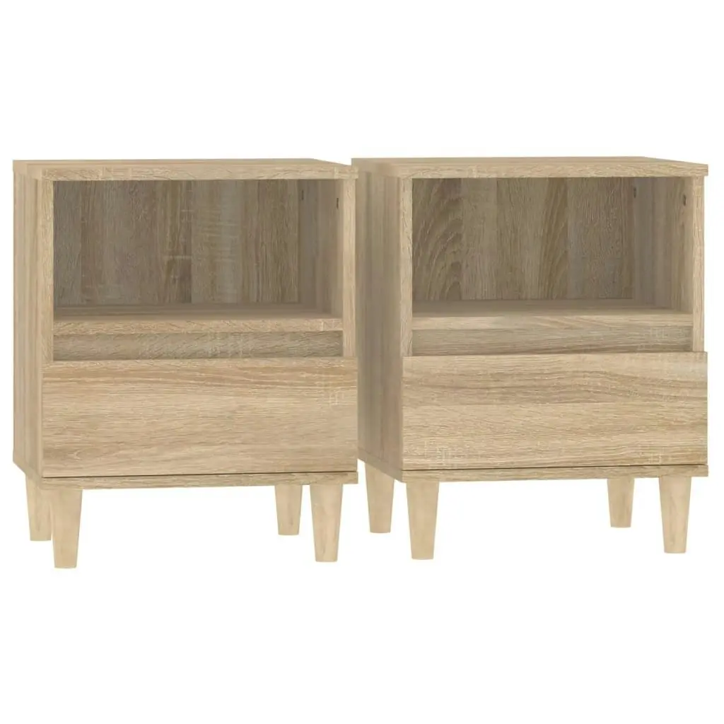 Bedside Cabinets 2 pcs Sonoma Oak 40x35x50 cm 821801