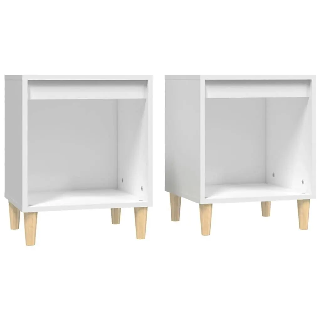 Bedside Cabinets 2 pcs White 40x35x50 cm 821859