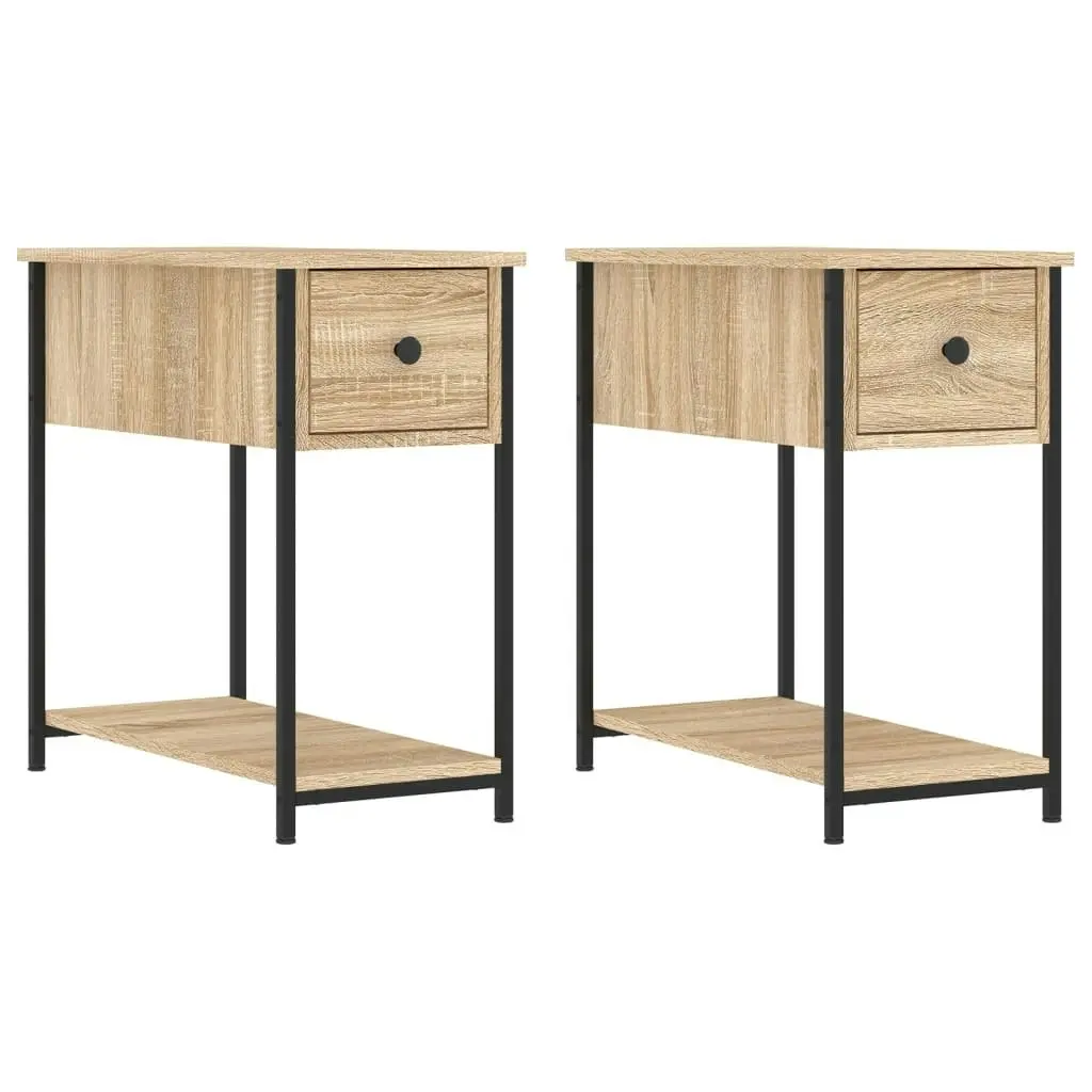 Bedside Cabinets 2 pcs Sonoma Oak 30x60x60 cm Engineered Wood 826056