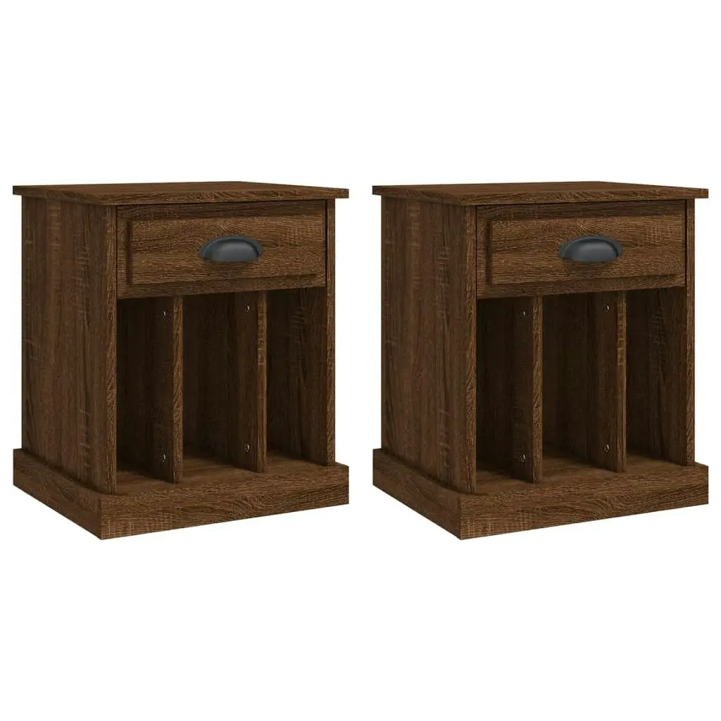 Bedside Cabinets 2 pcs Brown Oak 43x36x50 cm 816359