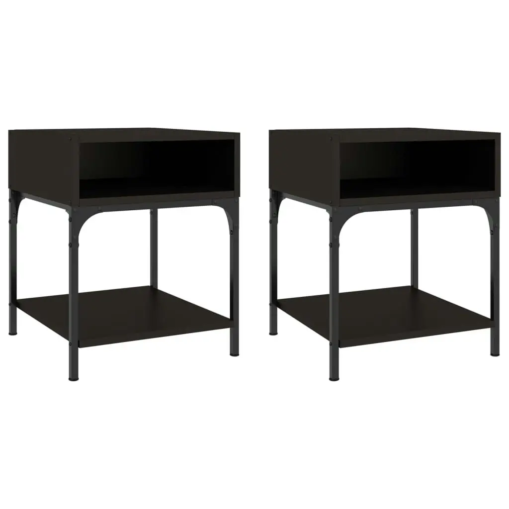 Bedside Tables 2 pcs Black 40x41x50 cm Engineered Wood 825874