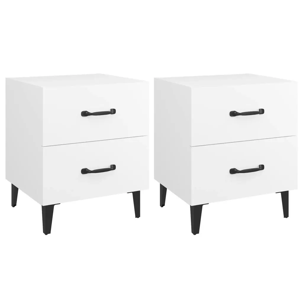 Bedside Cabinets 2pcs White 40x35x47.5 cm 811989