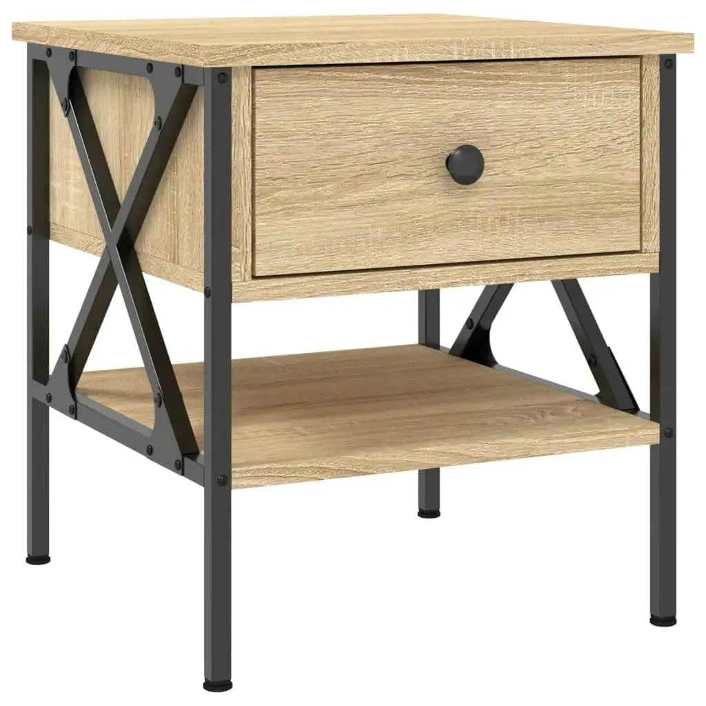 Bedside Table Sonoma Oak 40x42x45 cm Engineered Wood 825955