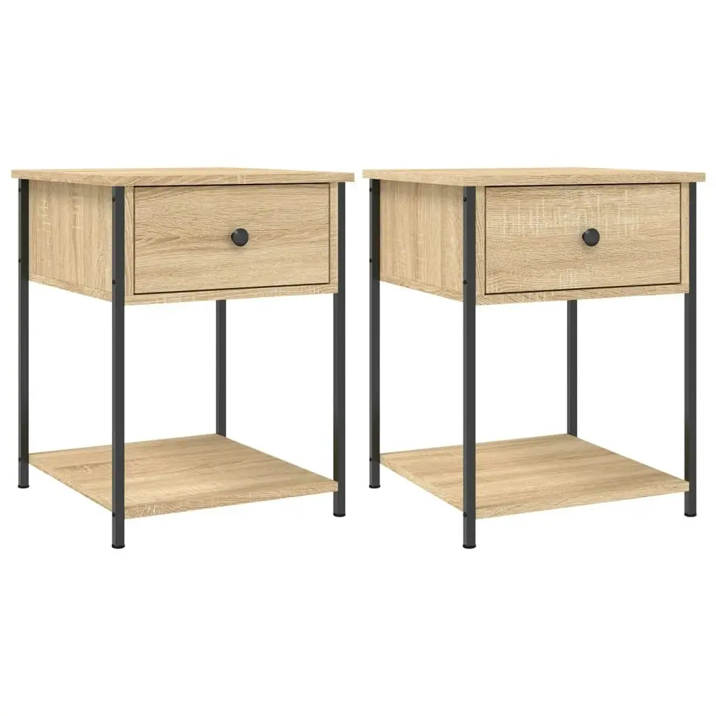 Bedside Tables 2 pcs Sonoma Oak 44x45x58 cm Engineered Wood 825846