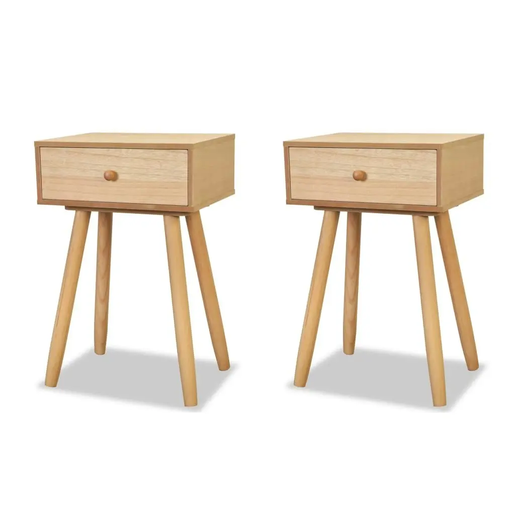 Bedside Tables 2 pcs Solid Pinewood 40x30x61 cm Brown 244742