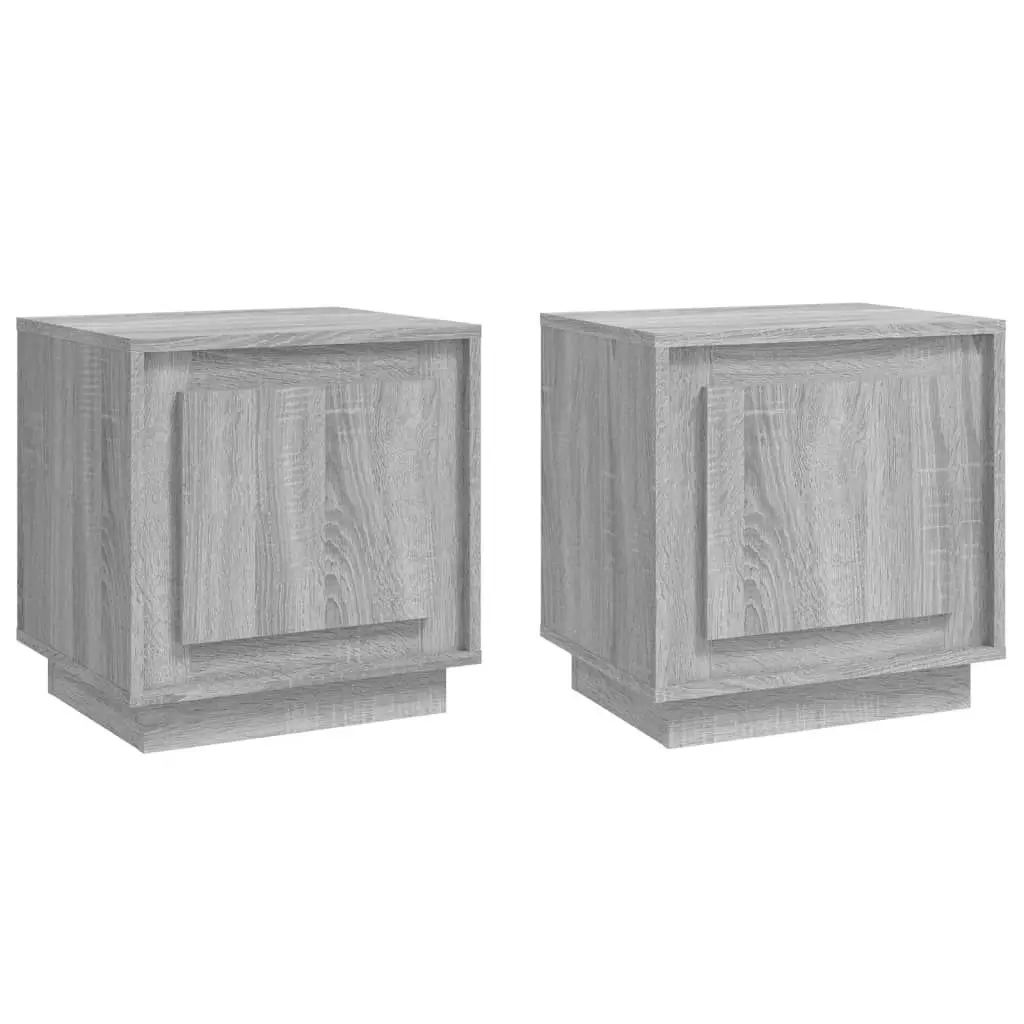 Bedside Cabinets 2 pcs Grey Sonoma 44x35x45 cm Engineered Wood 819849