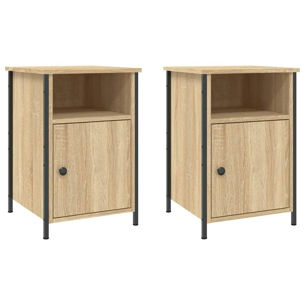 Bedside Cabinets 2 pcs Sonoma Oak 40x42x60 cm Engineered Wood 825916