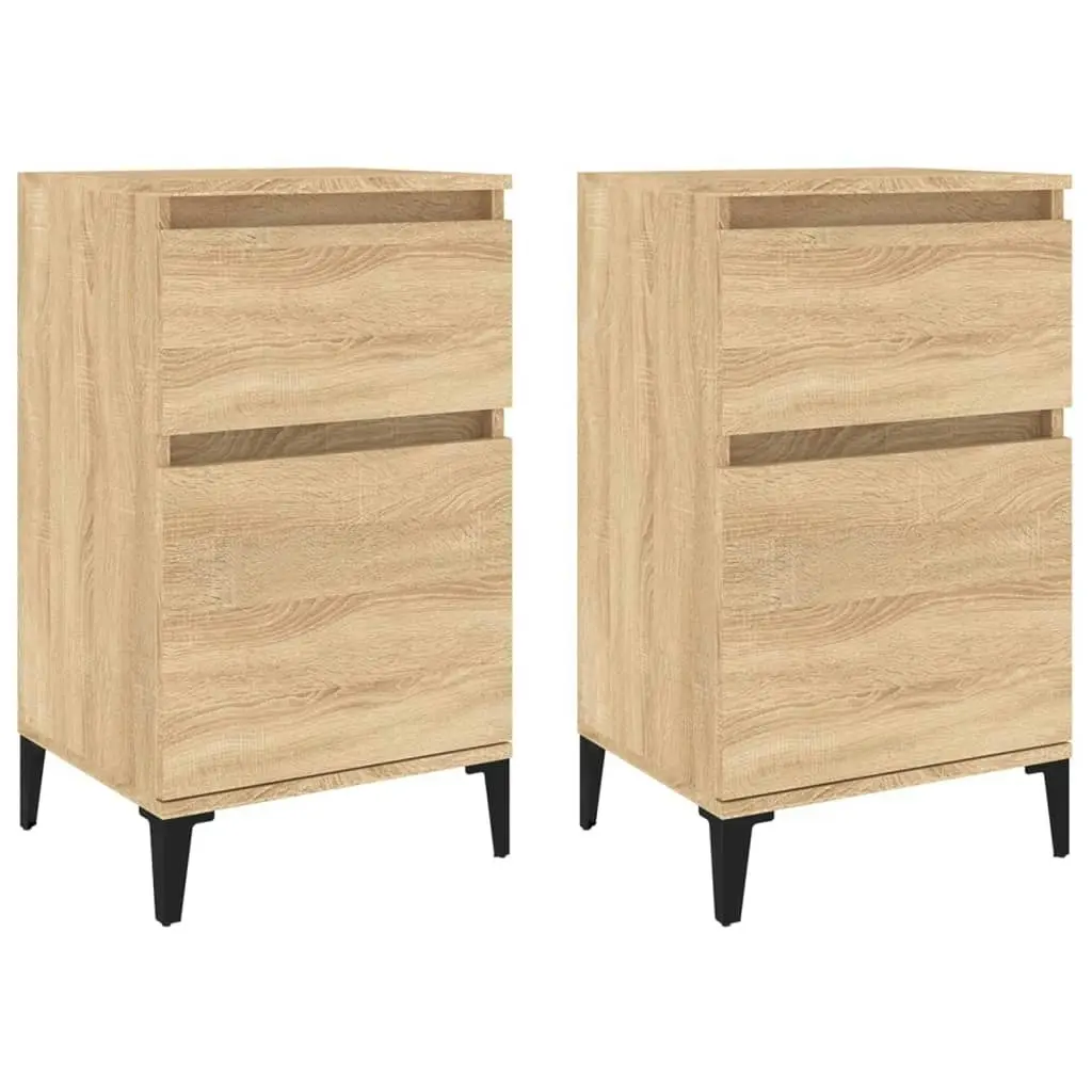 Bedside Cabinets 2 pcs Sonoma Oak 40x35x70 cm 819715