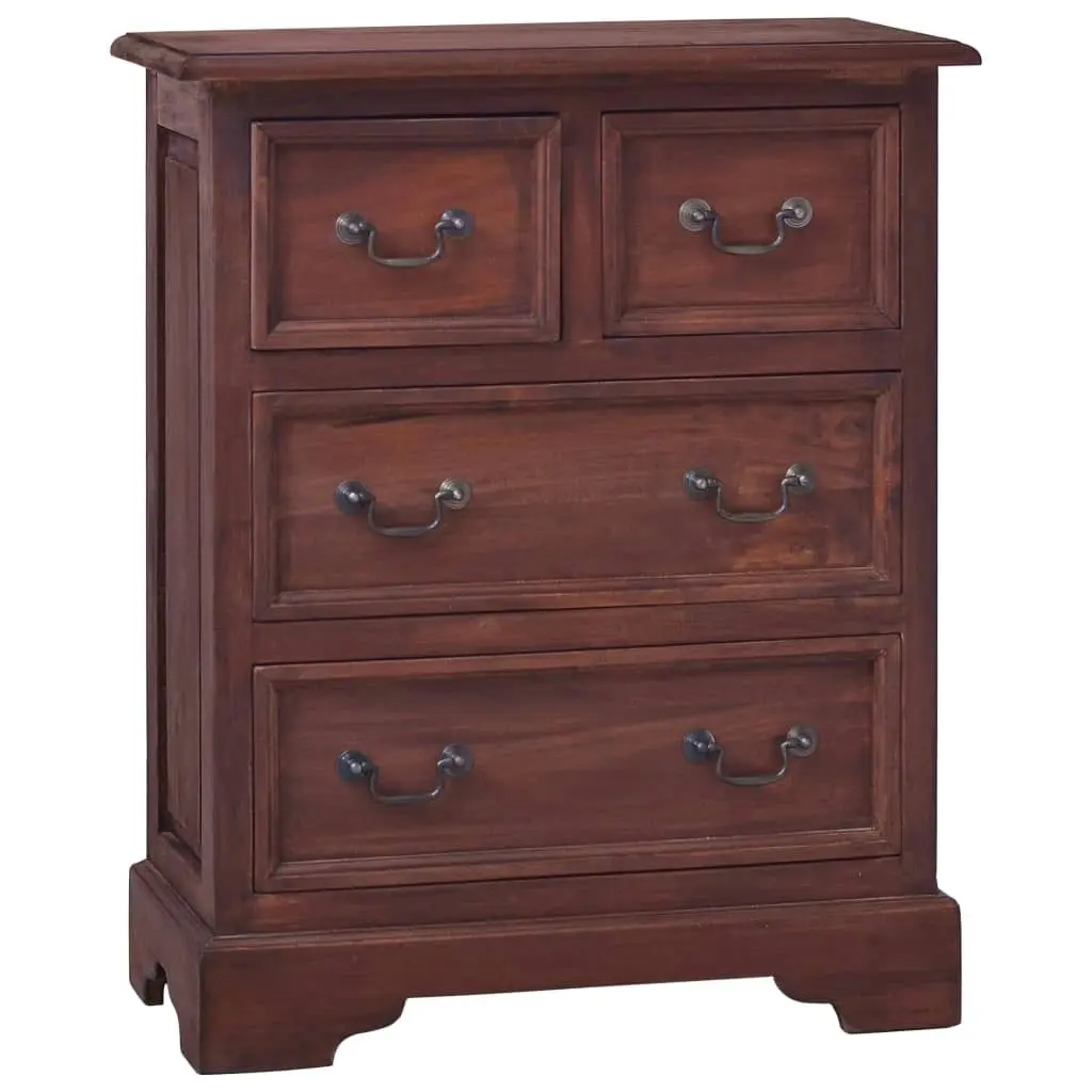 Chest of Drawers Classical Brown Solid Mahogany Wood 288834