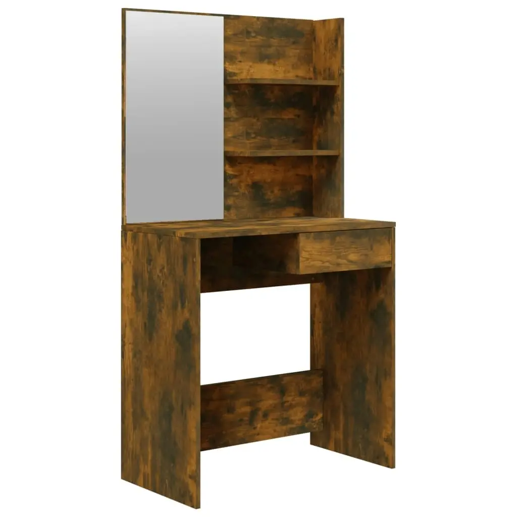 Dressing Table with Mirror Smoked Oak 74.5x40x141 cm 820490