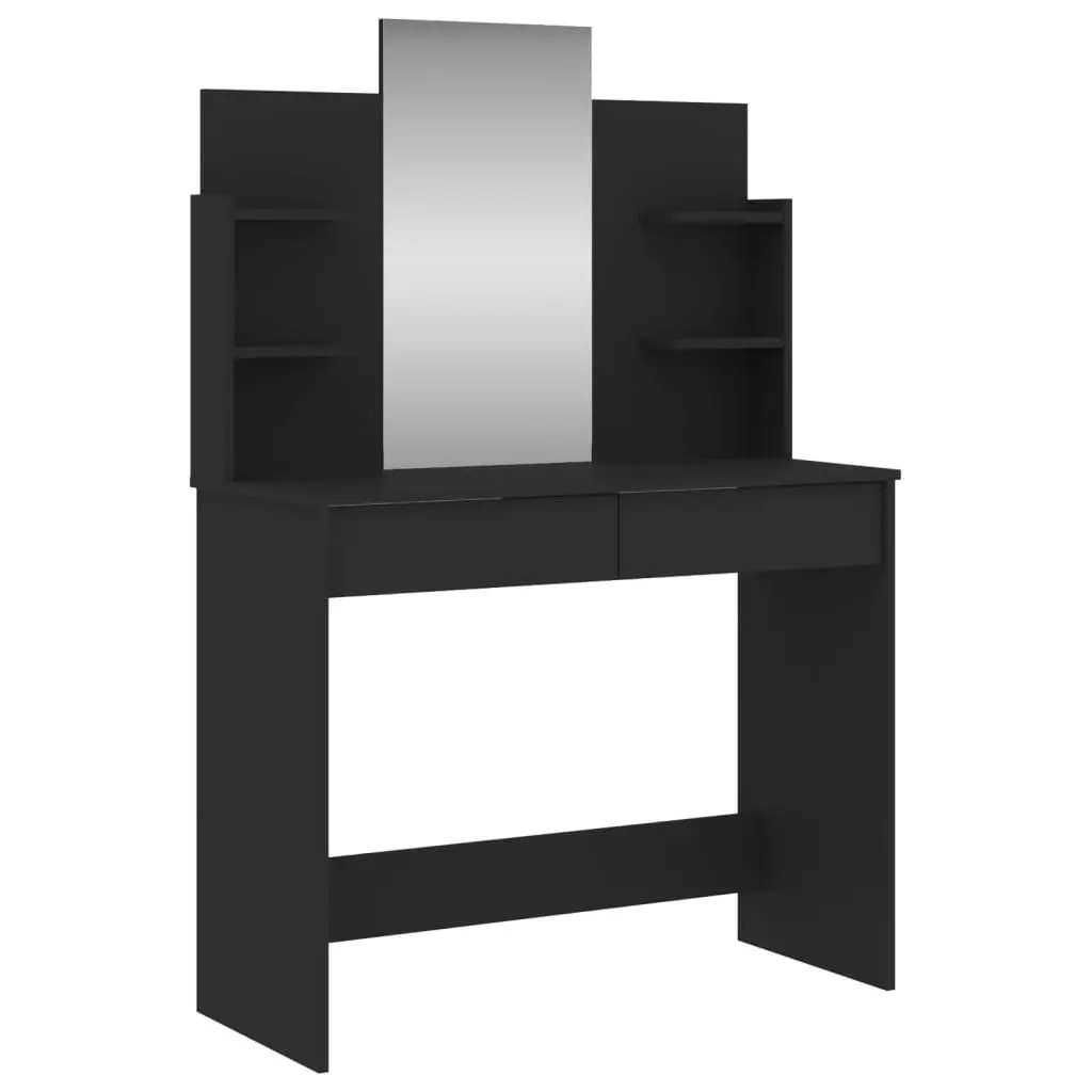 Dressing Table with Mirror Black 96x39x142 cm 837575