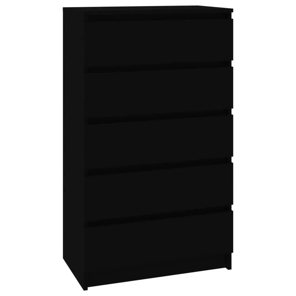 Drawer Cabinet Black 60x36x103 cm Engineered Wood 823017