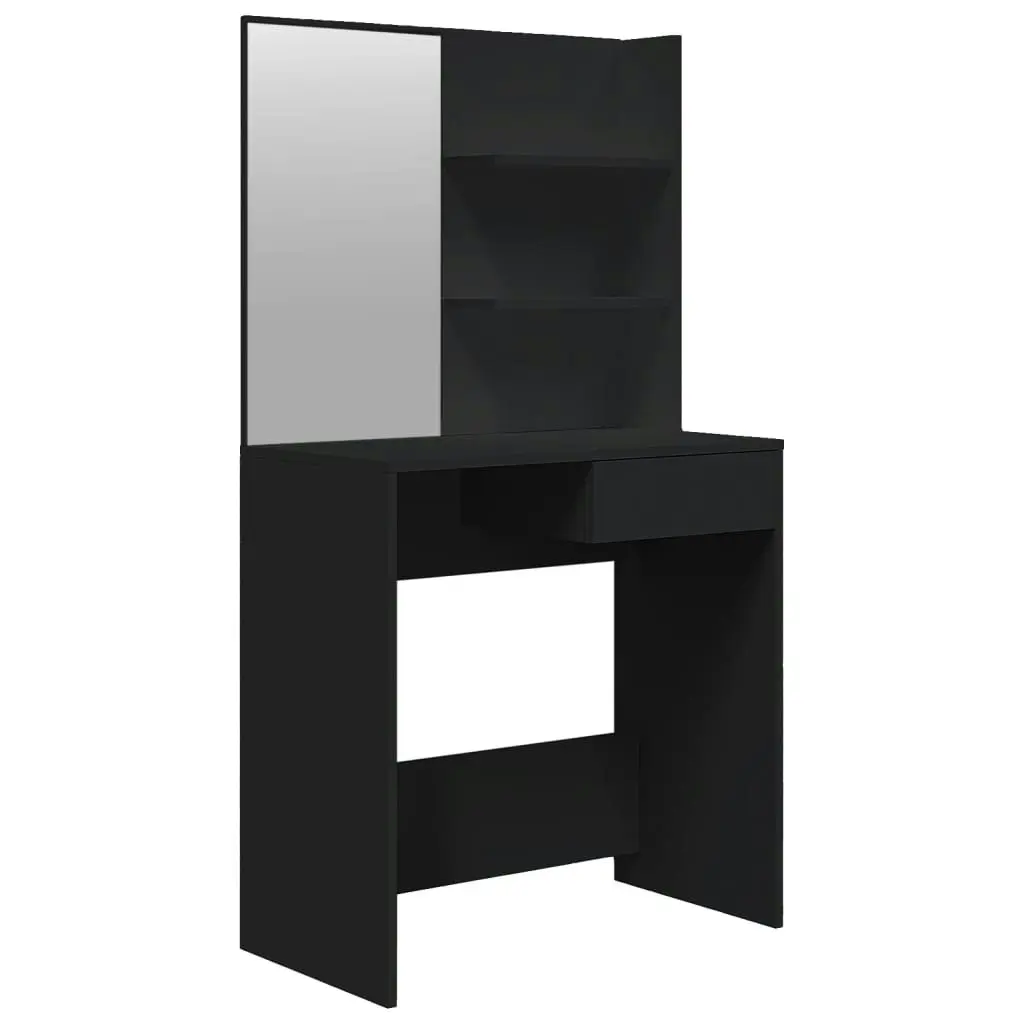 Dressing Table with Mirror Black 74.5x40x141 cm 802805