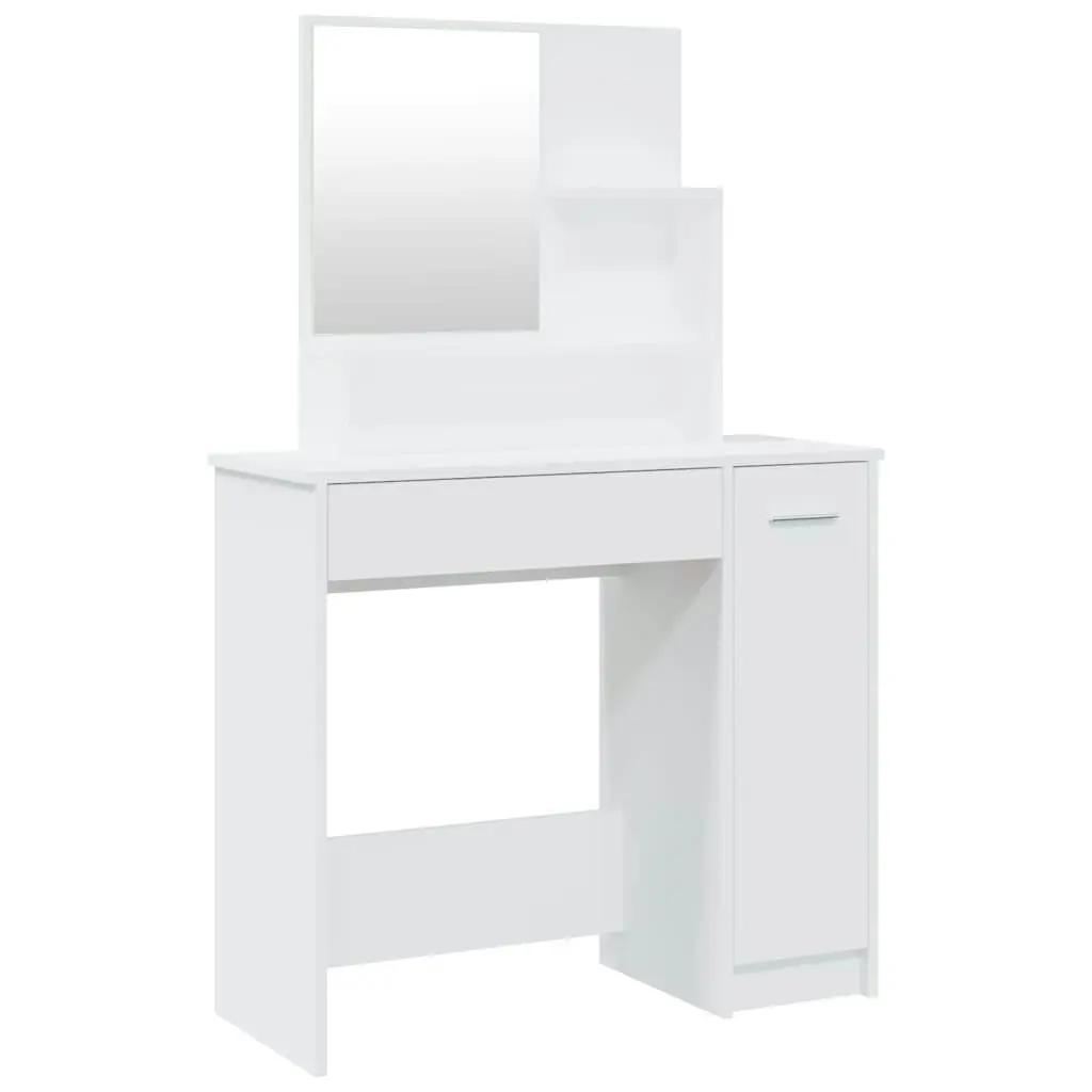 Dressing Table with Mirror White 86.5x35x136 cm 802957