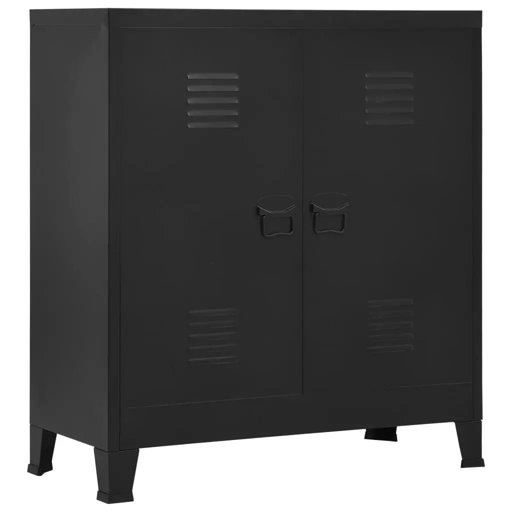 Industrial Storage Chest Black 90x40x100 cm Steel 145356