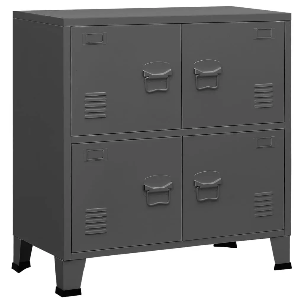 Industrial Storage Chest Anthracite 75x40x80 cm Steel 339627