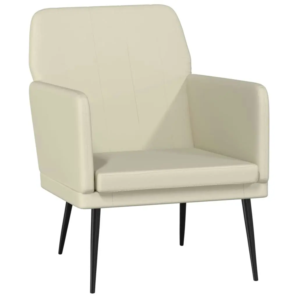 Armchair Cream 61x78x80 cm Faux Leather 351393