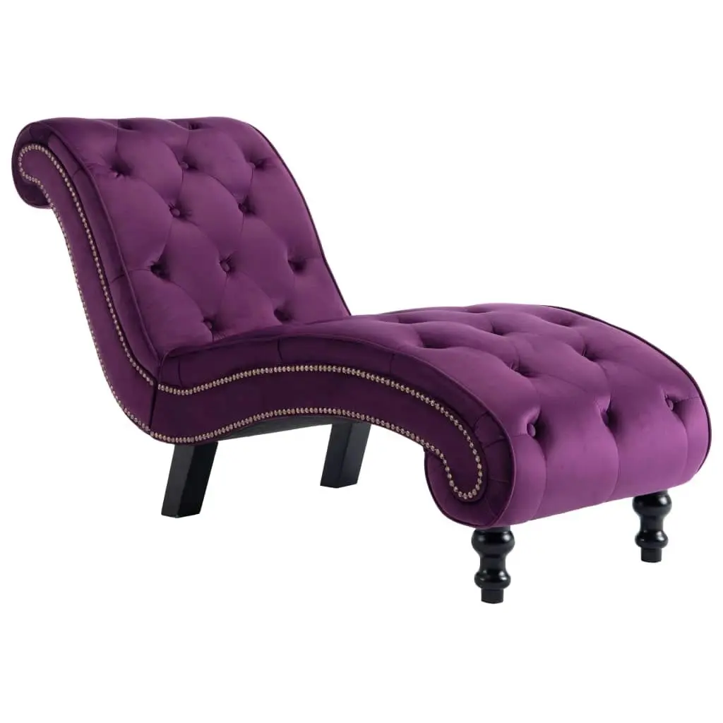 Chaise Lounge Purple Velvet 248612