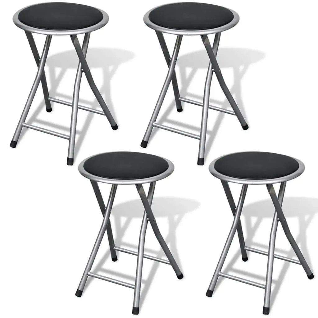 Folding Bar Stools 4 pcs Faux Leather 241033