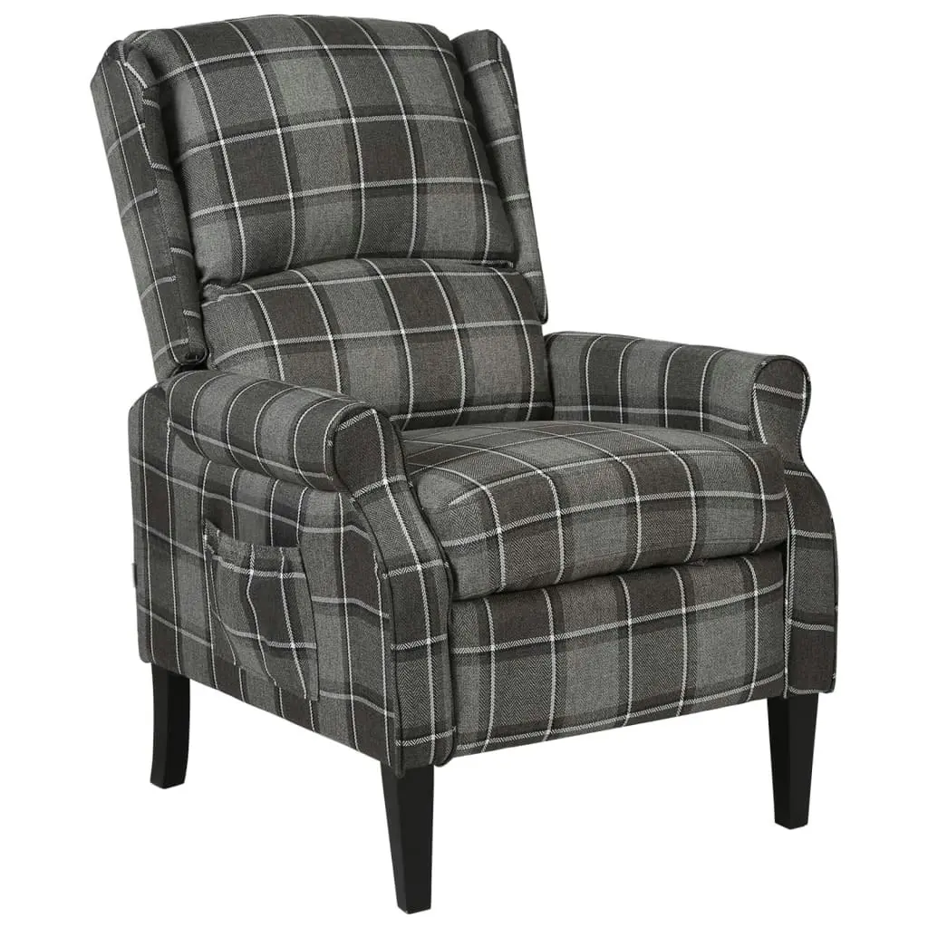 Reclining Chair Grey Fabric 329301