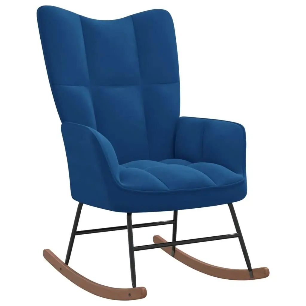 Rocking Chair Blue Velvet 328149