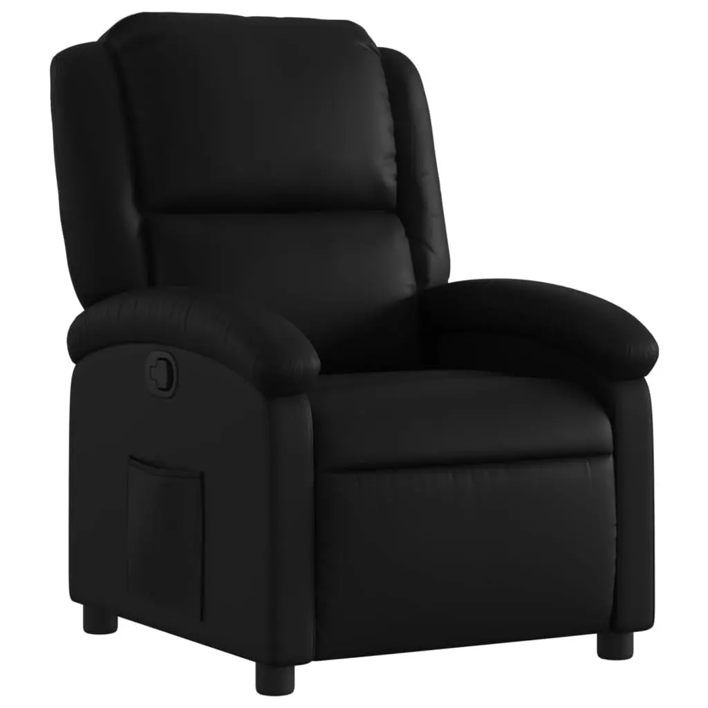 Recliner Chair Black Faux Leather 3205444