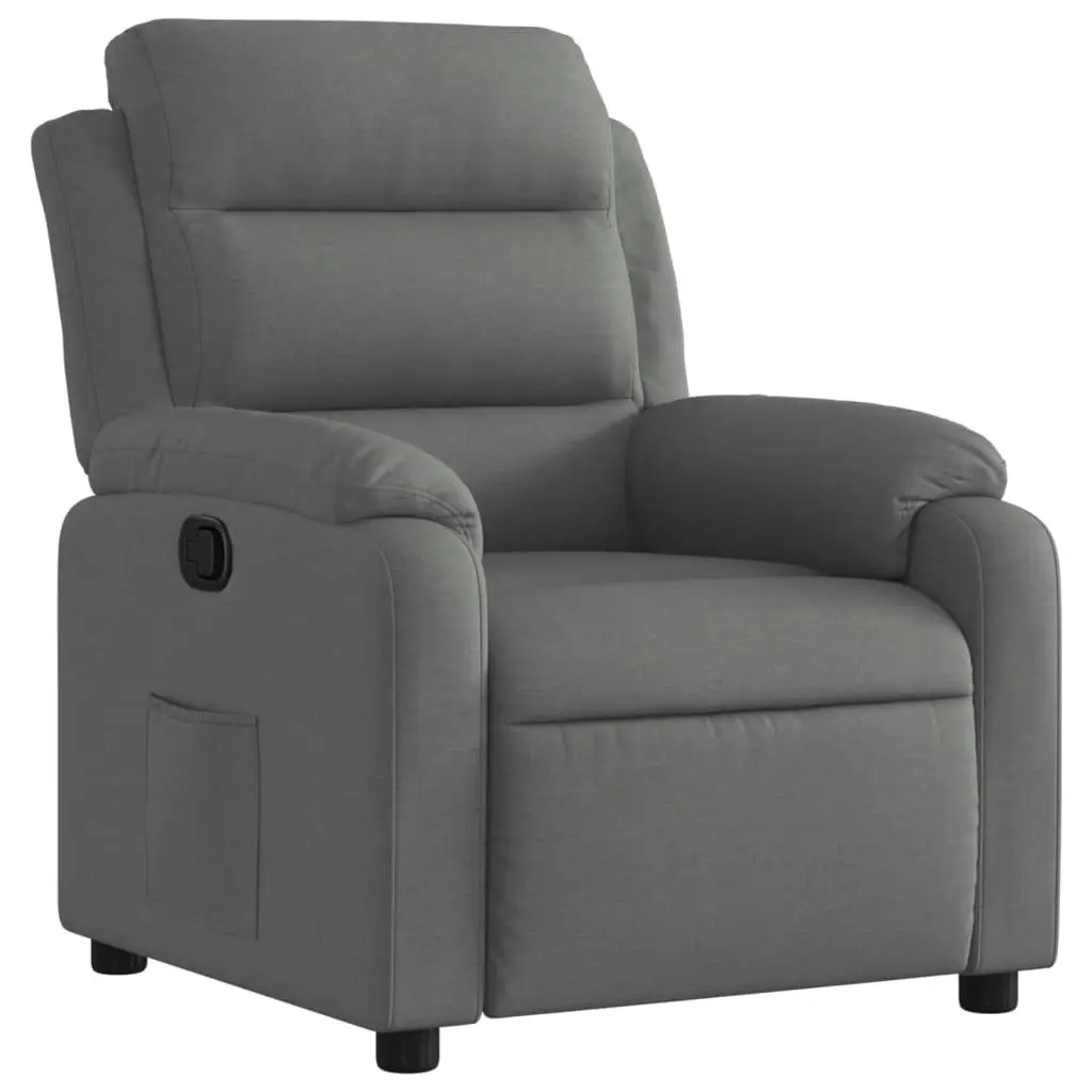 Recliner Chair Dark Grey Fabric 3205721