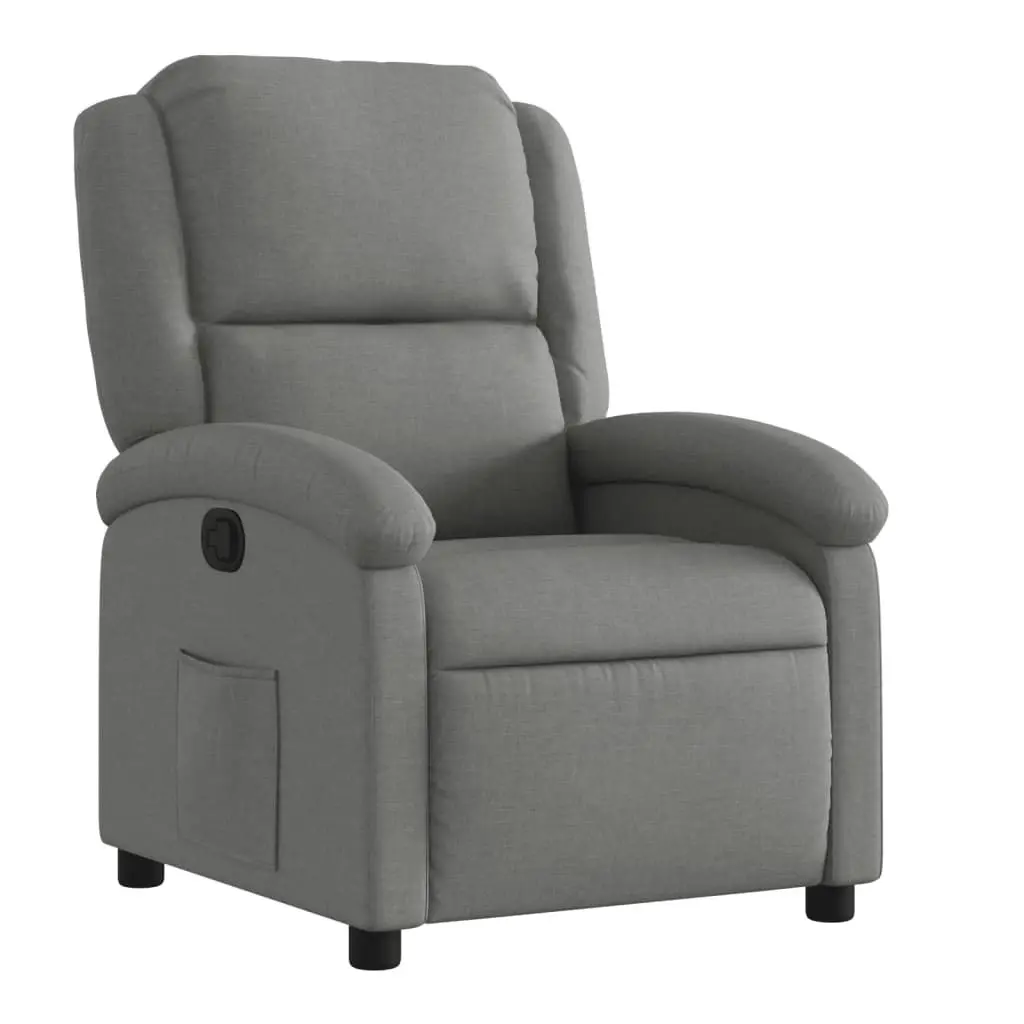 Recliner Chair Dark Grey Fabric 371752