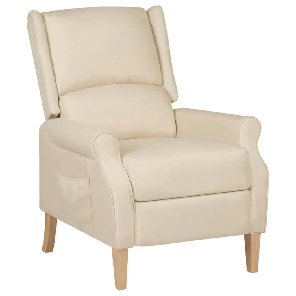 Reclining Chair Cream Fabric 329267