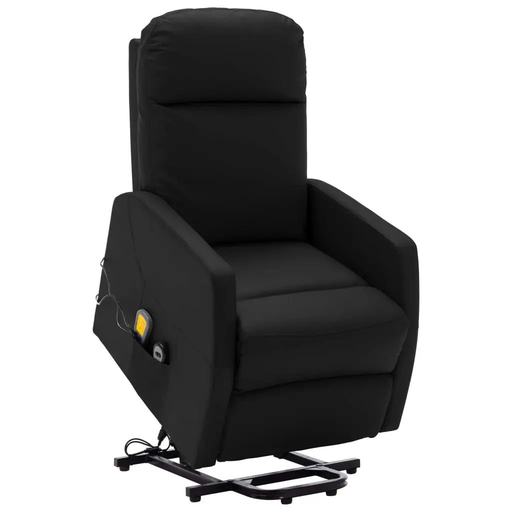 Stand up Massage Chair Black Faux Leather 321373