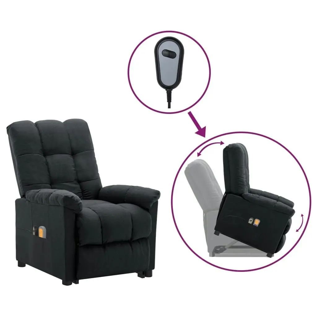 Stand up Massage Chair Dark Grey Fabric 3152264