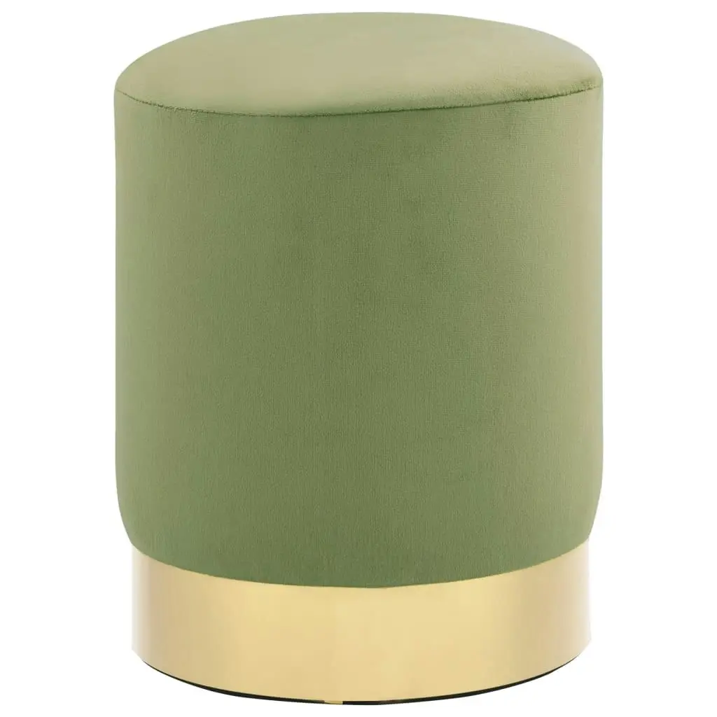 Stool Mustard Green and Gold Velvet 249841