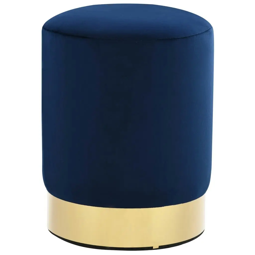 Stool Blue and Gold Velvet 249833