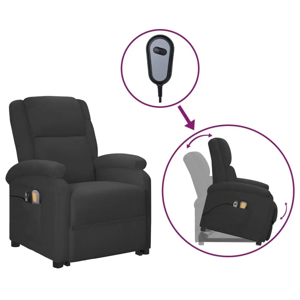 Stand up Massage Chair Grey Faux Leather 3152347