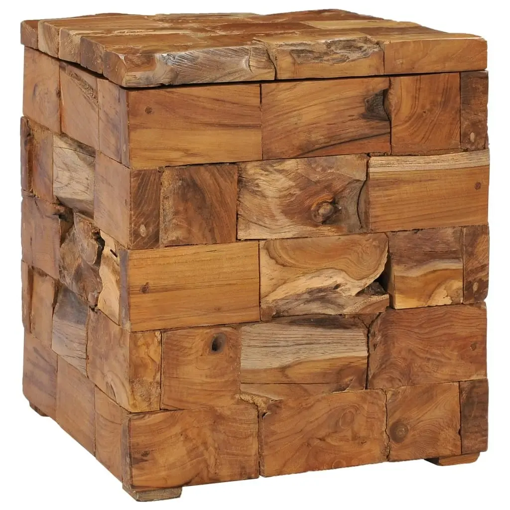 Storage Stool Solid Teak Wood 281654