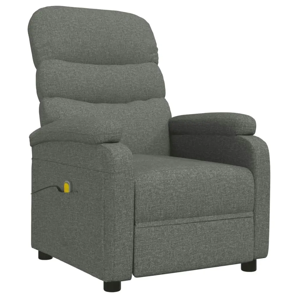 Massage Chair Dark Grey Fabric 321227