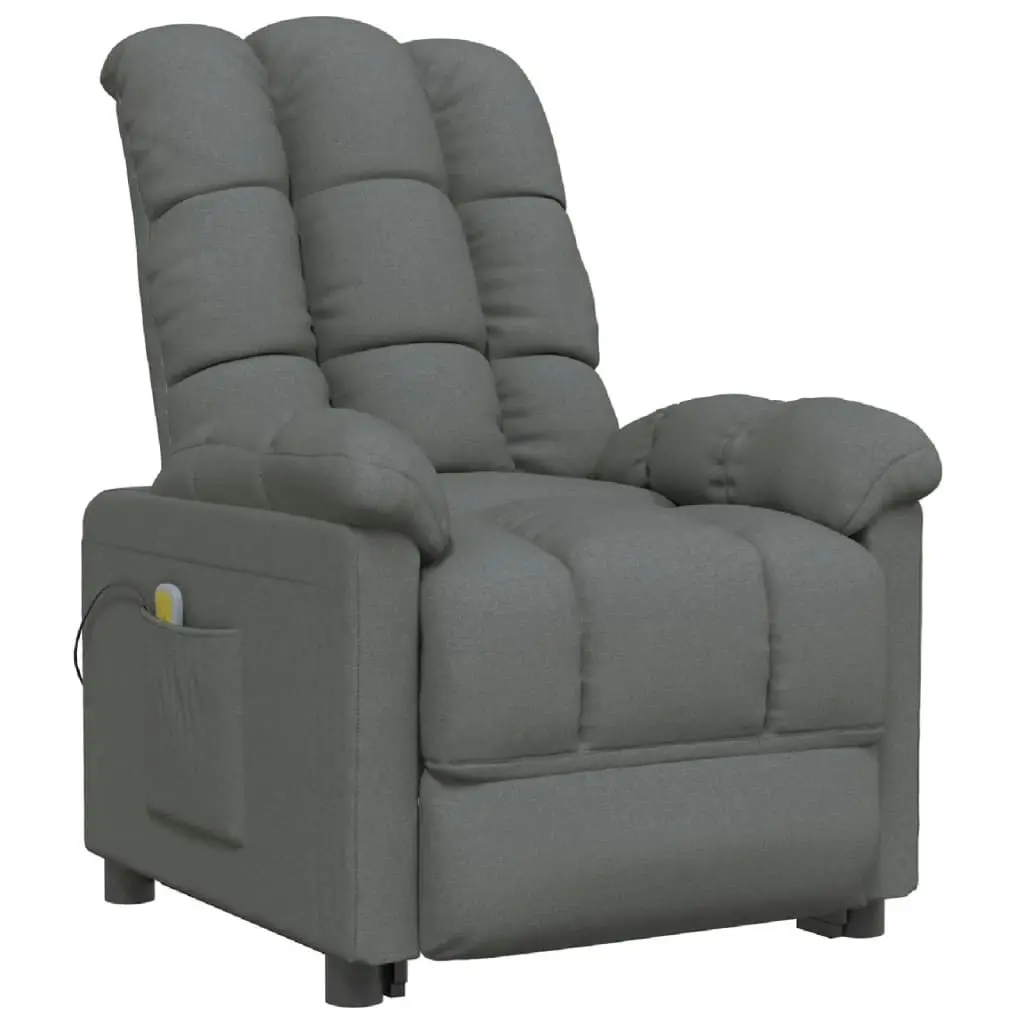 Massage Chair Dark Grey Fabric 342734