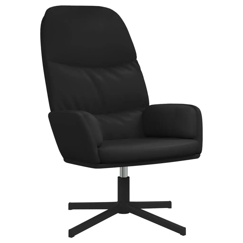 Relaxing Chair Black Faux Leather 341053