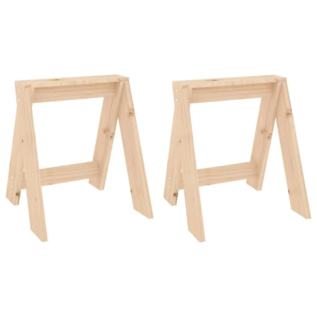 Stools 2 pcs 40x40x45 cm Solid Wood Pine 823659