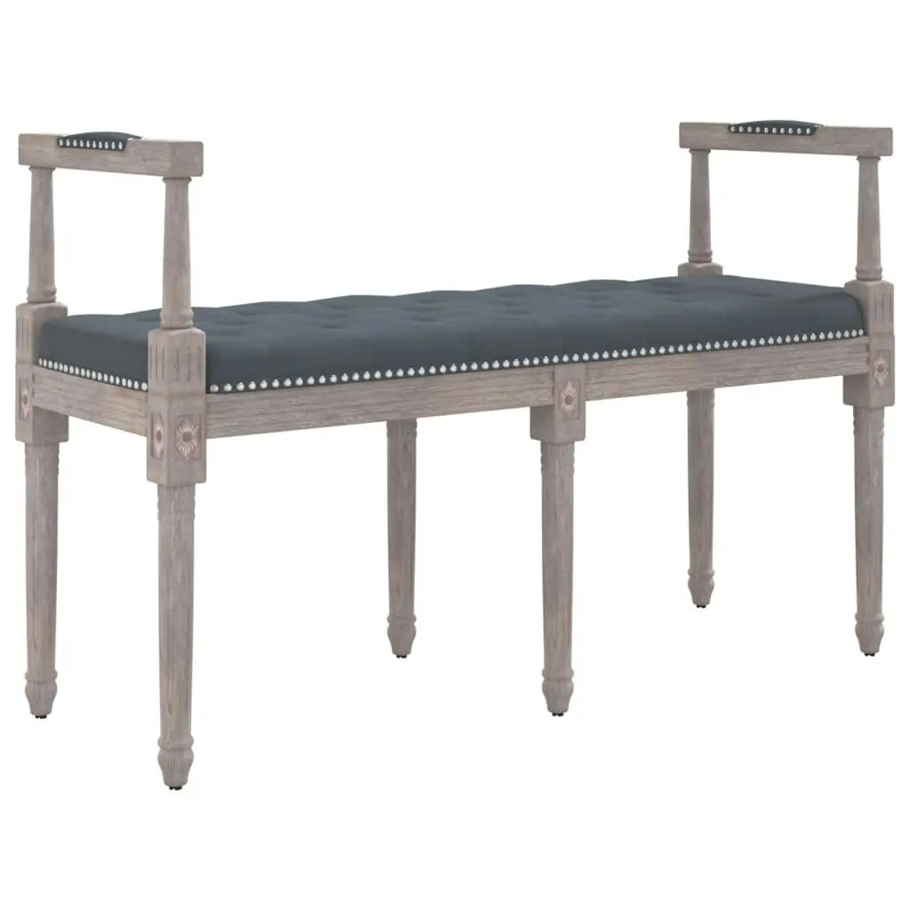 Bench Dark Grey 110x40x70 cm Velvet 344426