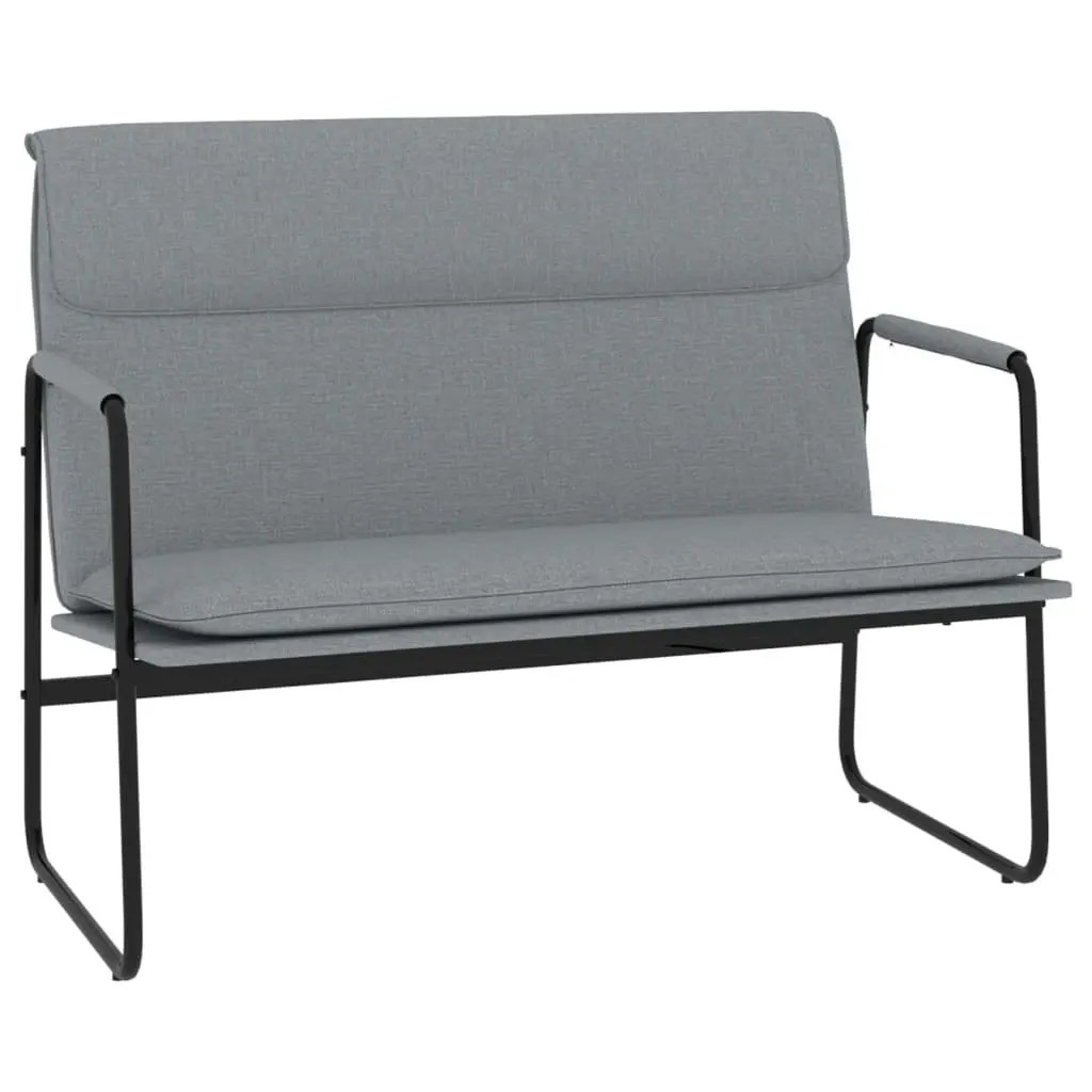 Bench Light Grey 100x64x80 cm Fabric 351351