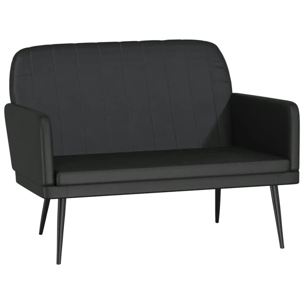 Bench Black 107x80x81 cm Faux Leather 351398