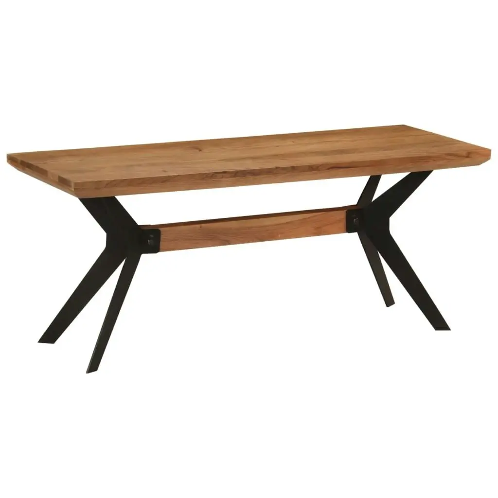 Dining Bench 110x40x46 cm Solid Wood Acacia and Steel 352057