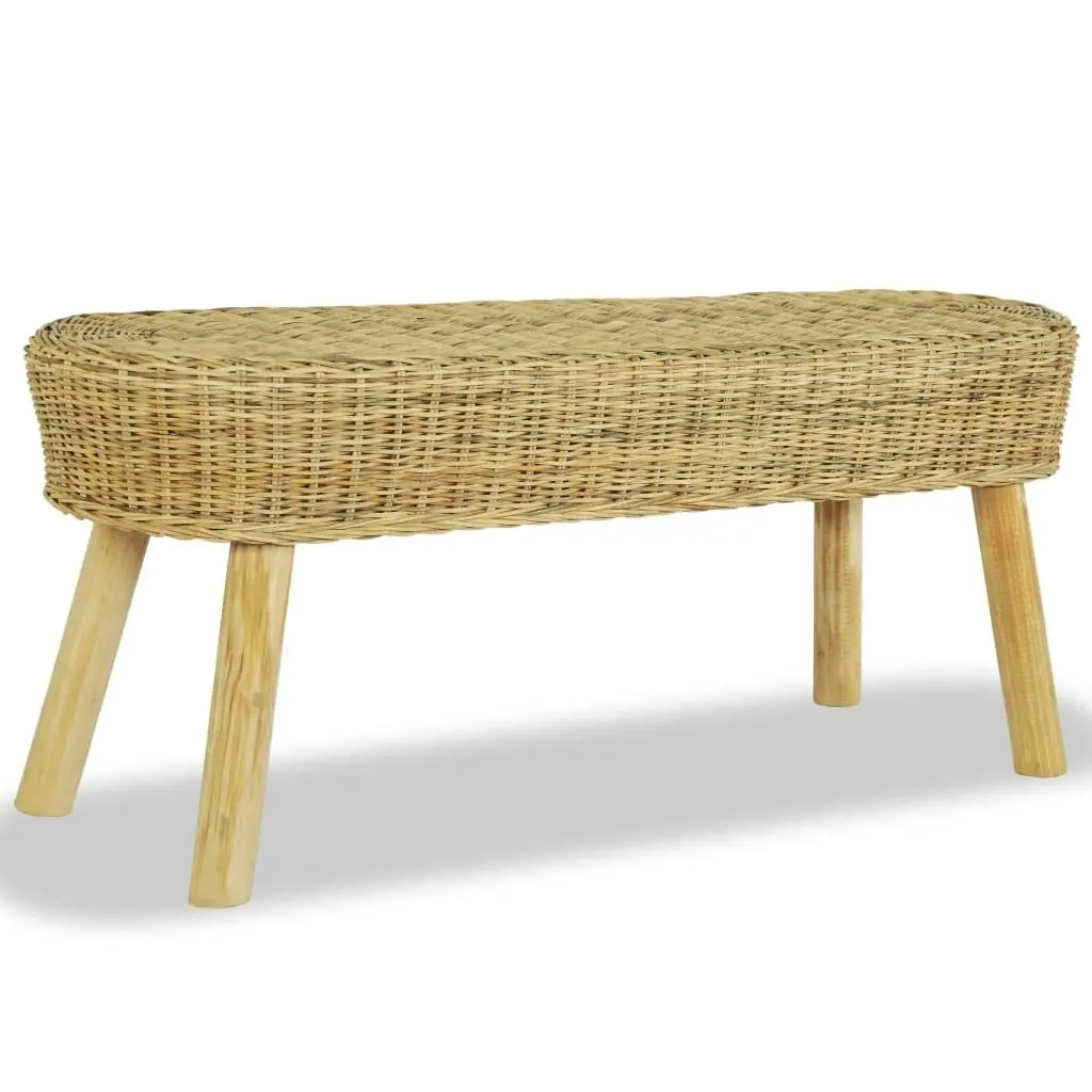 Hall Bench 110x35x45 cm Natural Rattan 244579