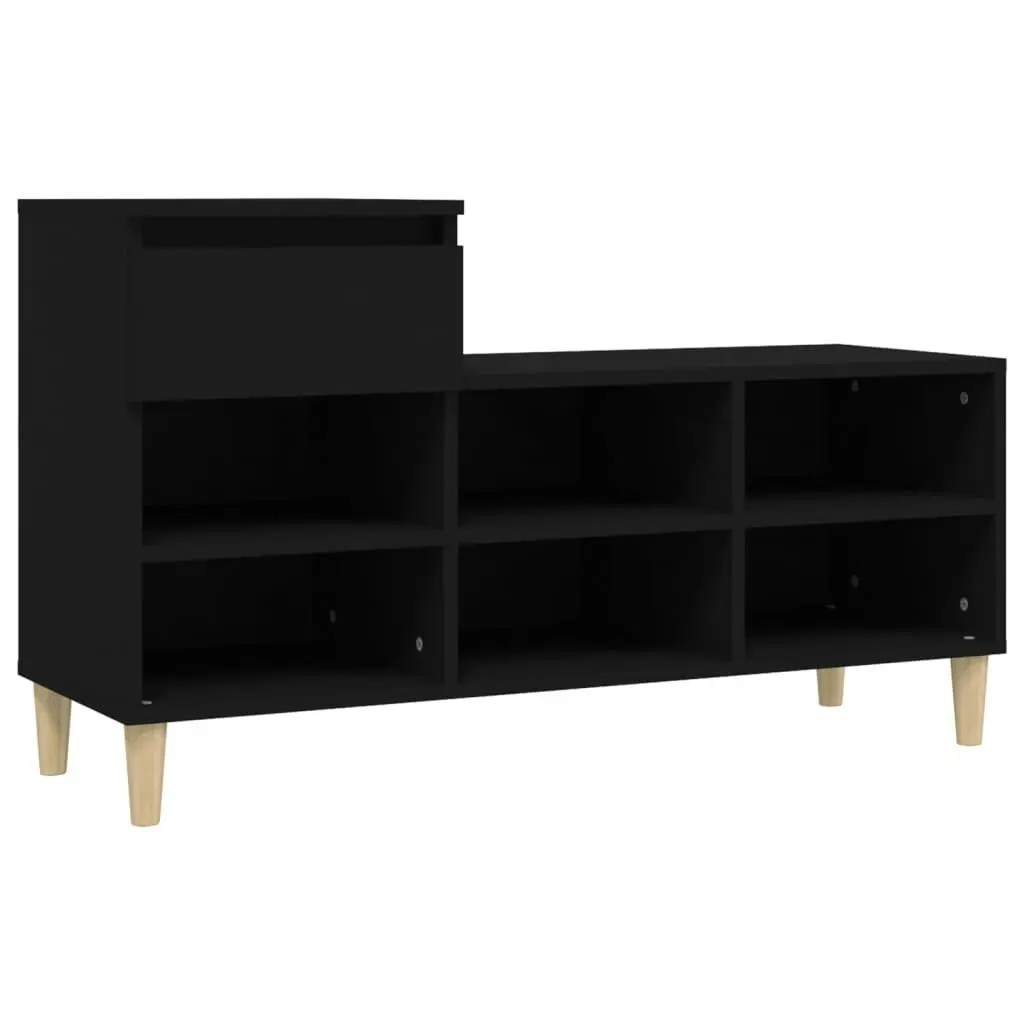 Shoe Cabinet Black 102x36x60 cm Engineered Wood 821205