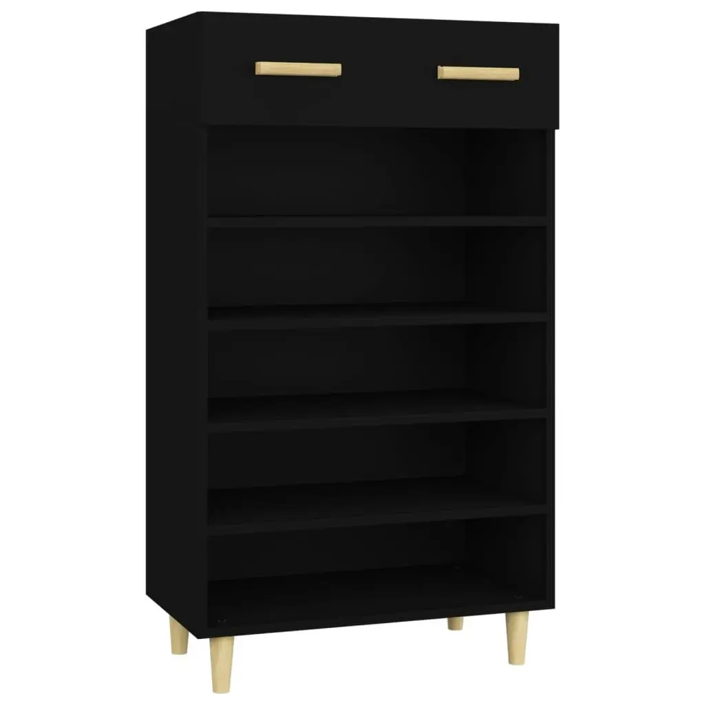 Shoe Cabinet Black 60x35x105 cm Engineered Wood 812781