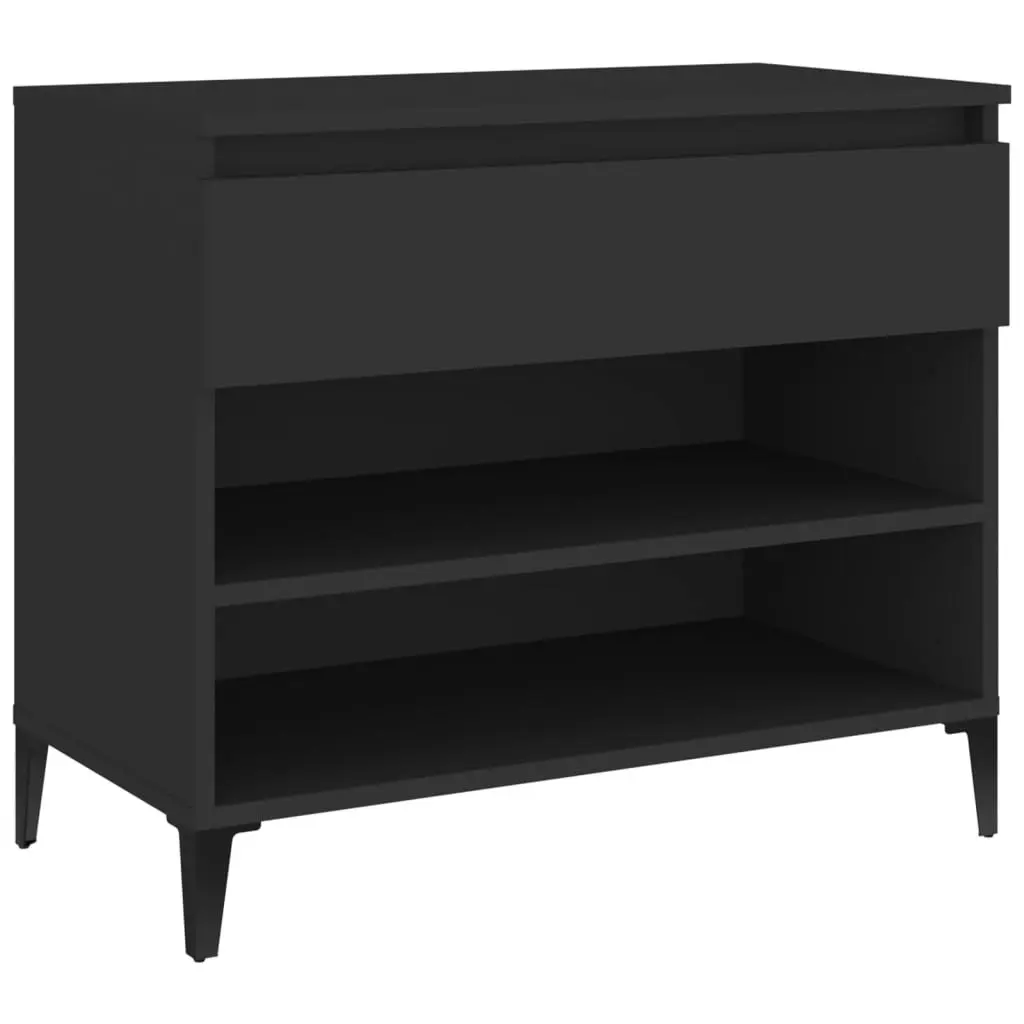 Shoe Cabinet Black 70x36x60 cm Engineered Wood 819765