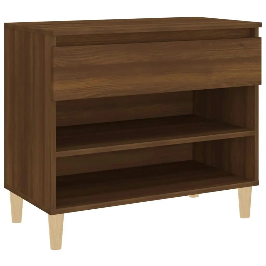 Shoe Cabinet Brown Oak 70x36x60 cm Engineered Wood 819763